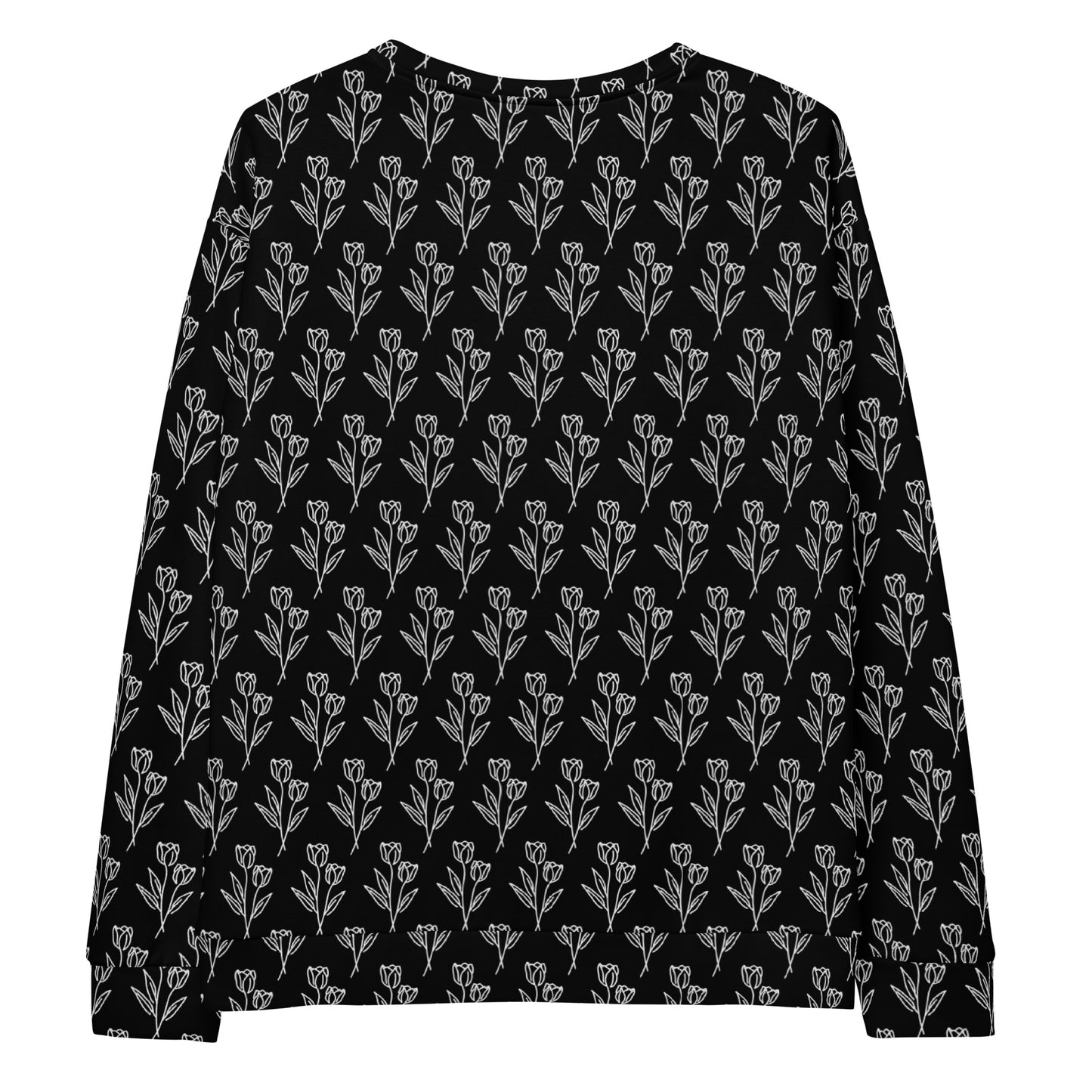 Unisex Sweatshirt with tulip tattoo print
