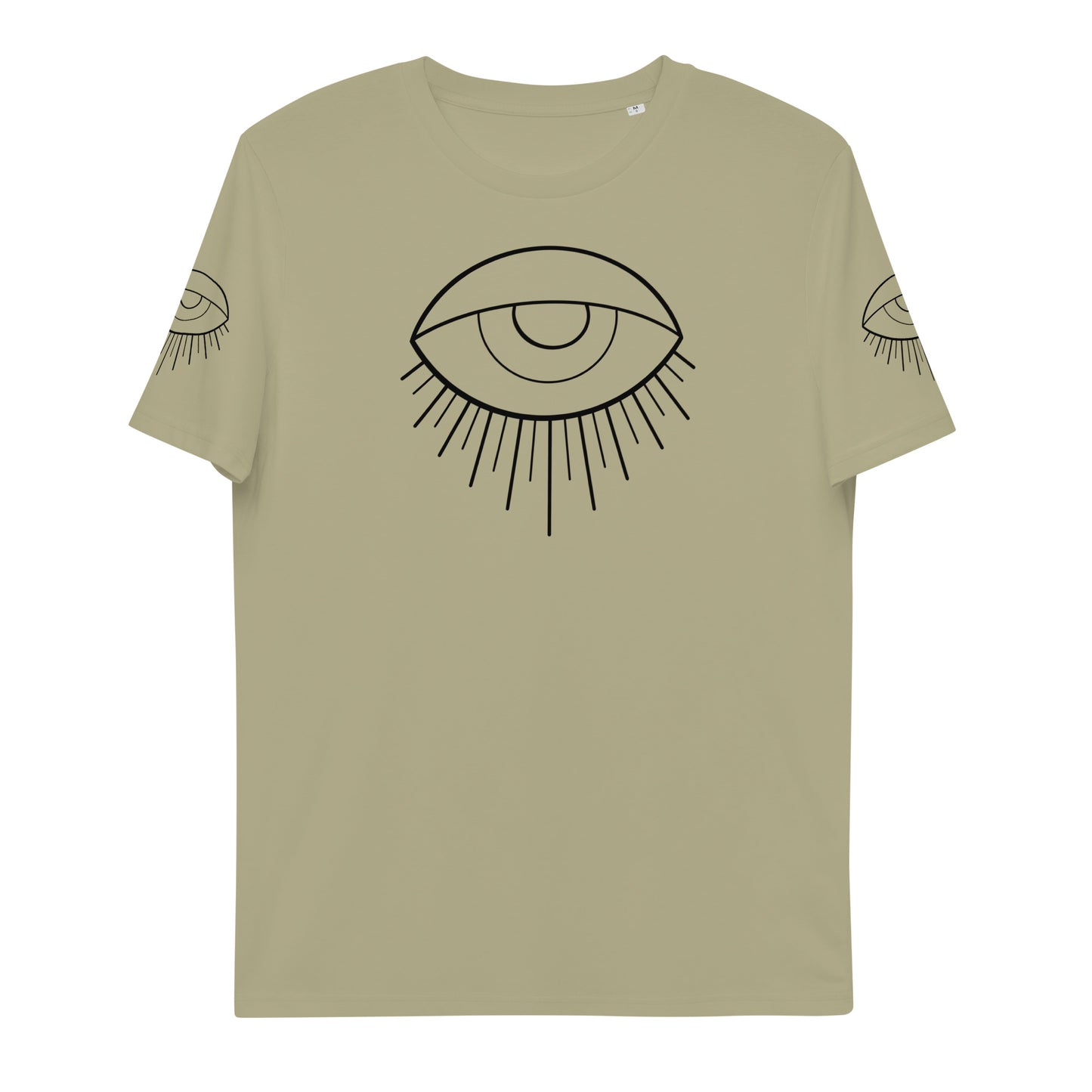 Unisex organic cotton t-shirt black eye tattoo print
